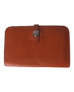 Hermes Dogon Duo Combined Wallet,Togo,Orange,Pouch,DB